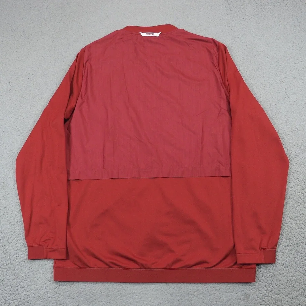 Jordan Oklahoma Sooners Jacket Mens Large Full Zip Vented Windbreaker Hybrid OU